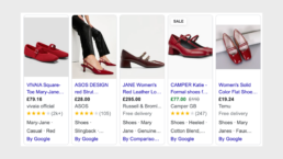 Red Shoes search intent example